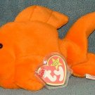 TY Beanie Baby Goldie the Gold Fish 1993 Retired Free Shipping