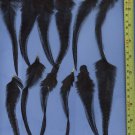 Salon Feather Hair Extensions Grizzly Dyed Black Saddle Hackle