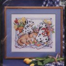 Bucilla Stamped Cross Stitch Cat and Dog Kit NEW