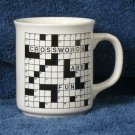 Crossword puzzle coffee mug