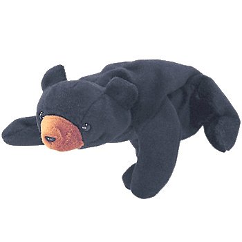 Blackie the black bear, Beanie Baby - Retired
