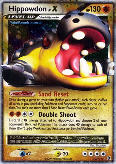 Holo Hippowdon Lv. X Rising Rivals 107/111