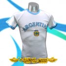 ARGENTINA WHITE SOCCER TEE T-SHIRT FOOTBALL RETRO Size M / B10