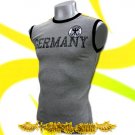 GERMANY GERMAN GREY SOCCER SLEEVELESS T-SHIRT Size M / H77