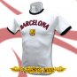 BARCELONA WHITE NEW FOOTBALL TEE T-SHIRT SOCCER Size M / D03