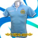 ARGENTINA BLUE FOOTBALL POLO TEE T-SHIRT SOCCER Size M / D95