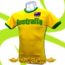AUSTRALIA YELLOW FOOTBALL TEE T-SHIRT SOCCER Size M / E12