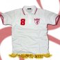 LIVERPOOL WHITE SOCCER POLO T-SHIRT FOOTBALL Size M / G43