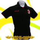 AC MILAN BLACK SOCCER POLO TEE T-SHIRT FOOTBALL Size M / G94