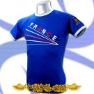 FRANCE BLUE FOOTBALL TEE T-SHIRT SOCCER Size M / E08