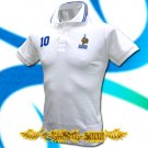 FRANCE WHITE #10 POLO FOOTBALL T-SHIRT SOCCER Size M / F49