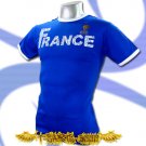 FRANCE BLUE SOCCER RETRO TEE T-SHIRT FOOTBALL Size M / H53