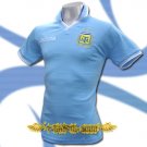 ARGENTINA BLUE FOOTBALL V NECK POLO T-SHIRT SOCCER Size M / J29