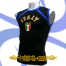 ITALY DARK BLUE ITALIA SLEEVELESS T-SHIRT SOCCER Size M / J64