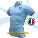 ITALY LIGHT BLUE ITALIA POLO T-SHIRT SOCCER Size L / M45