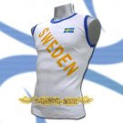 SWEDEN WHITE SLEEVELESS FOOTBALL T SHIRT SOCCER Size M / L22