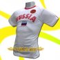 RUSSIA WHITE ATHLETIC FOOTBALL TSHIRT SOCCER Size L / L82
