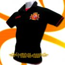 SPAIN BLACK ESPANA FOOTBALL POLO T-SHIRT SOCCER  Size M / M71
