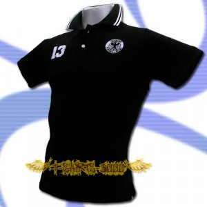 GERMANY BLACK GERMAN SOCCER POLO SHIRT FOOTBALL Size S / K38