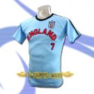 ENGLAND BLUE SOCCER TEE T SHIRT FOOTBALL Size M / A61