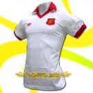 LIVERPOOL WHITE FOOTBALL RETRO POLO T SHIRT SOCCER Size M / K19
