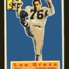 Lou Groza 1956 Topps Football # 9 Cleveland Browns Tackle