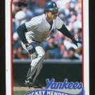 Rickey Henderson 1989 Topps # 380 Outfield New York Yankees HOF
