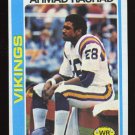 Ahmad Rashad 1978 Topps # 125 Wide Receiver Minnesota Vikings