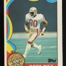 Jerry Rice 1989 Topps Insert 1000 Yard Club # 5 San Francisco 49ers