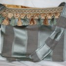 UB101  Soft Blue and Gold Handbag