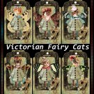 Victorian Fairy Cats Collage Tags - Digital Download ONLY