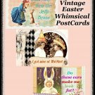 Vintage Easter Whimsical PostCard Project with Directions DIGITAL DOWNLOAD ONLY