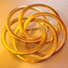 Vintage spiral twisted rings Gold tone Pin 4everyoung