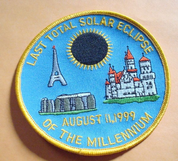 Last Total Solar Eclipse of the Millennium August 1999 Patch