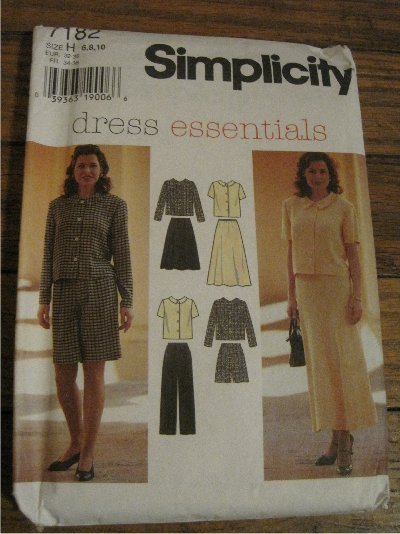 Simplicity Dress Essentials 6,8,10  Misses Top Skirt Pants & Shorts Pattern