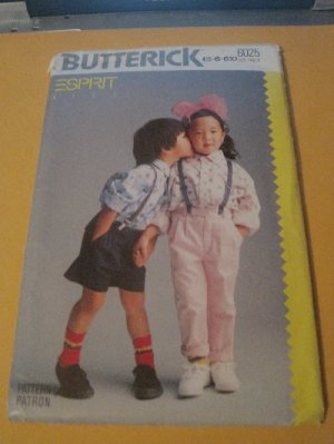 Vintage Butterick Sewing Pattern ESPRIT KIDS 6025 Childrens 5-6-6x
