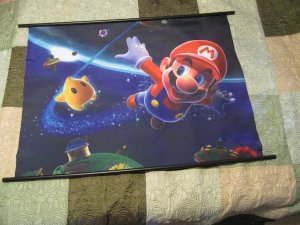 SUPER MARIO GALAXY  Cloth Poster Banner Wallscroll 40" x 29" Room Decor