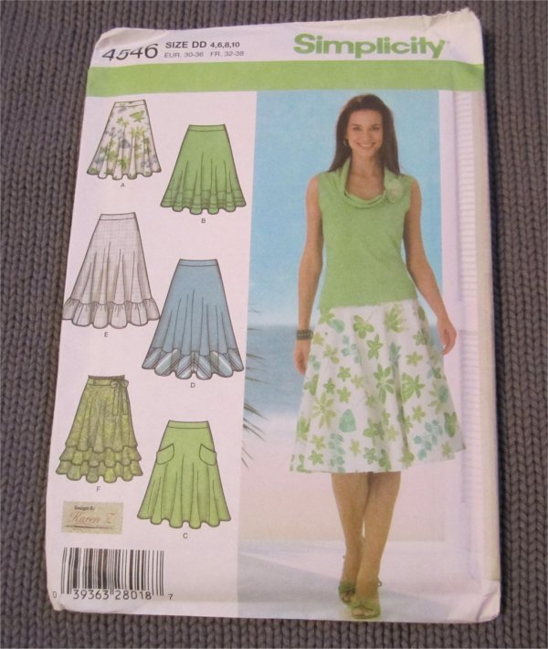 Simplicity 4546 Misses three quarter Circle Skirt in three lengths size ...
