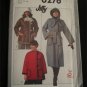 1970s VINTAGE Fabric Pattern HOODED COAT JACKET w/ detachable hood Size 14-16 FREE SHIPPING
