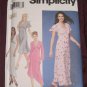 Simplicity 9258 Pattern Long Semi Fitted Dress Empire waist.Asymmetrical.Size 6,8,10,12