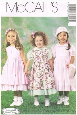 McCall's Sewing Pattern 3949 Girls 6-7-8 Dress Pinafore Petticoat Formal Party Dress FREE SHIPPING