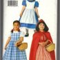 Butterick ~ Girls Little Red Riding Hood,Alice,Dorthy Costumes Pinafore and Cape Costume Sizes 2-6X