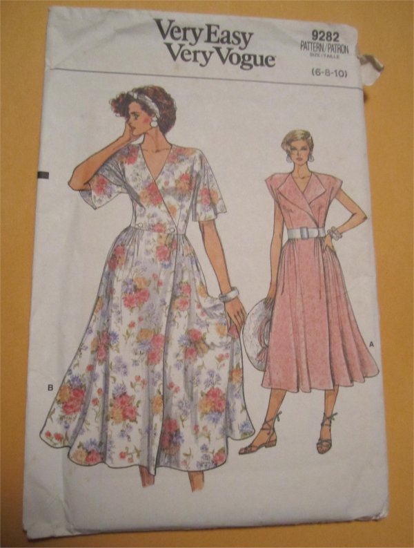 Very Easy Very Vogue 9282 Misses Dress Sewing Pattern Sizes 6, 8 and 10