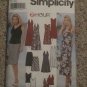 Simplicity pattern 5956 Halter Style Dress or Tops & Skirt Misses Knit Coordinates 12,14,16,18