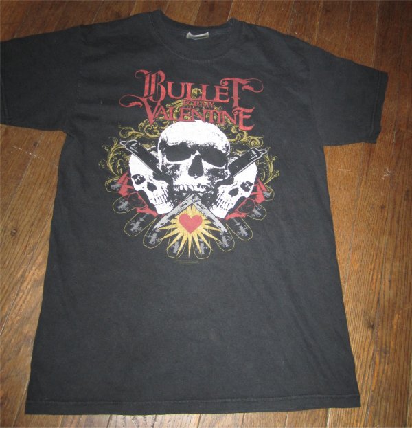 Bullet for my Valentine Rock Shirt Adult Size Small (Skulls Roses/Logo)