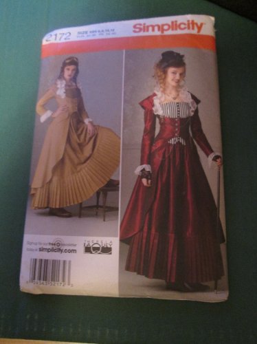 Simplicity 2172 Steampunk Coat Bustier Skirt Size 6 8 10 12 Free Shipping