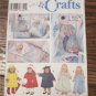 Simplicity 18" Doll Clothes,Tote,Garment and Sleeping Bag  Sewing Pattern  American Girl