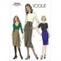 Vogue Pattern V8425 Ms EASY High Waisted Skirt in 2 Lengths w/Band Variations CUT pattern Size 4,6