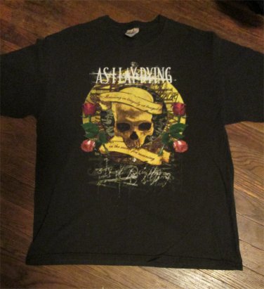 As I Lay Dying Faded Used Worn Band T-Shirt Size Mens Large FREE SHIPPING