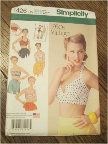 1426, Misses' Vintage 1950s Bra Tops